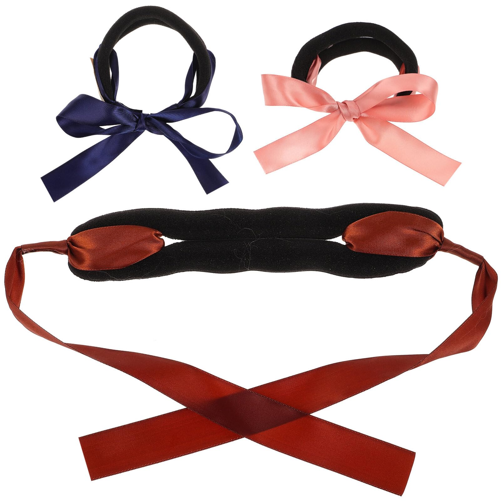 Frcolor Ribbon Magic French Twist Bun Maker Holder Hair Donut Hair Bun Donut, Pack of 3