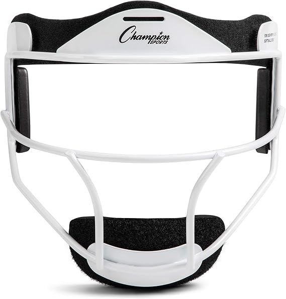 Champion Sports Fielder's Face Mask Softball Fielder's Face Mask, White
