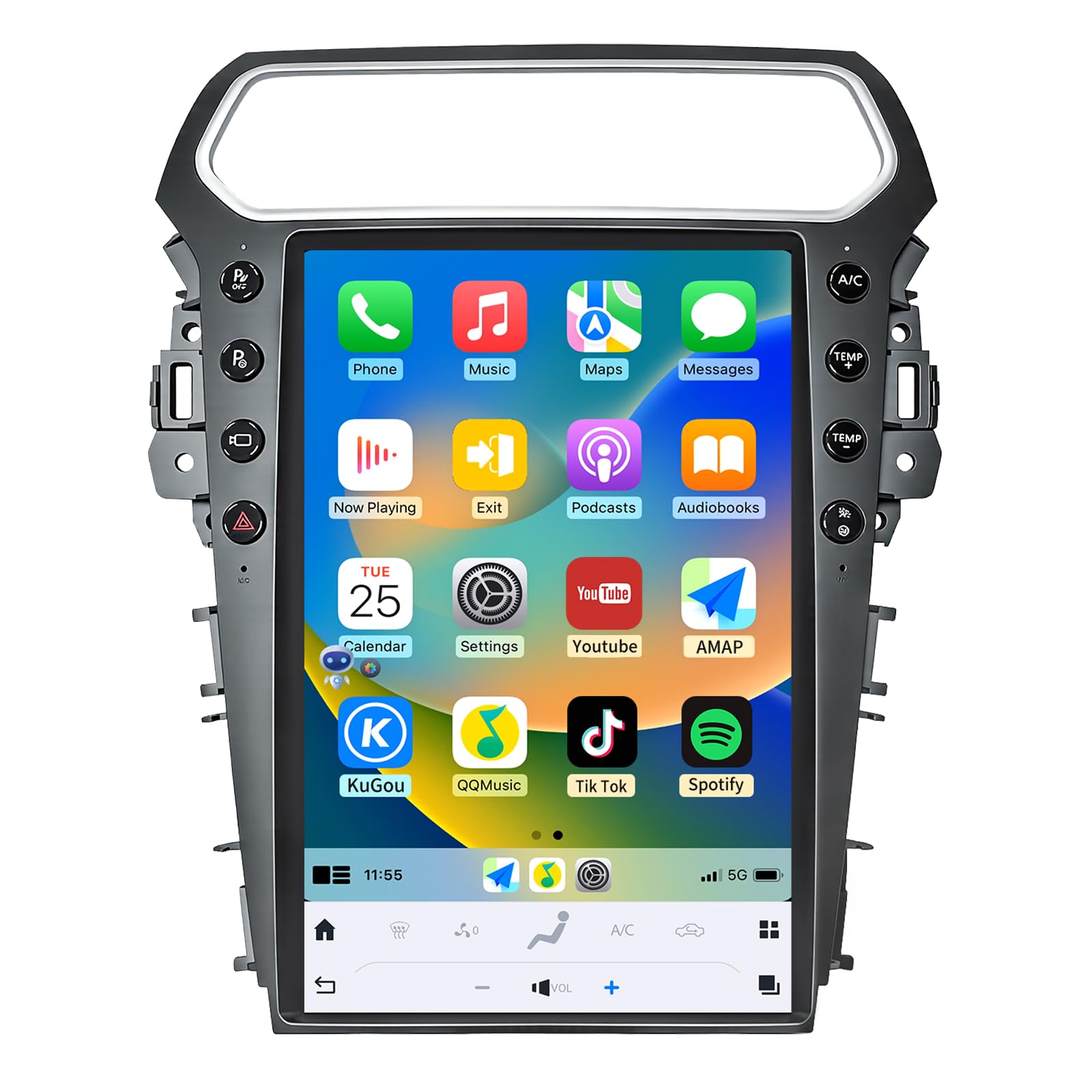 Photo 1 of Car Radio for Ford Explorer 2011-2019 Radio Upgrade with 14.4 inch Tesla Style Screen Head Unit with Wireless Carplay Android auto Keep OEM Camera 4G GPS Navigation SWC 8+128G (Fit SYNC3)