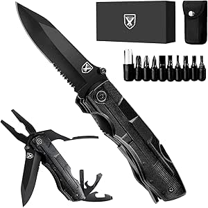 Gifts for Men Dad Husband, Pocket Knife Multitool, Unique Christmas Camping Hunting Fishing Birthday Gift Ideas for Him Boyfriend, Stocking Stuffers, Cool Stuff Gadgets, EDC Hiking Folding Knife