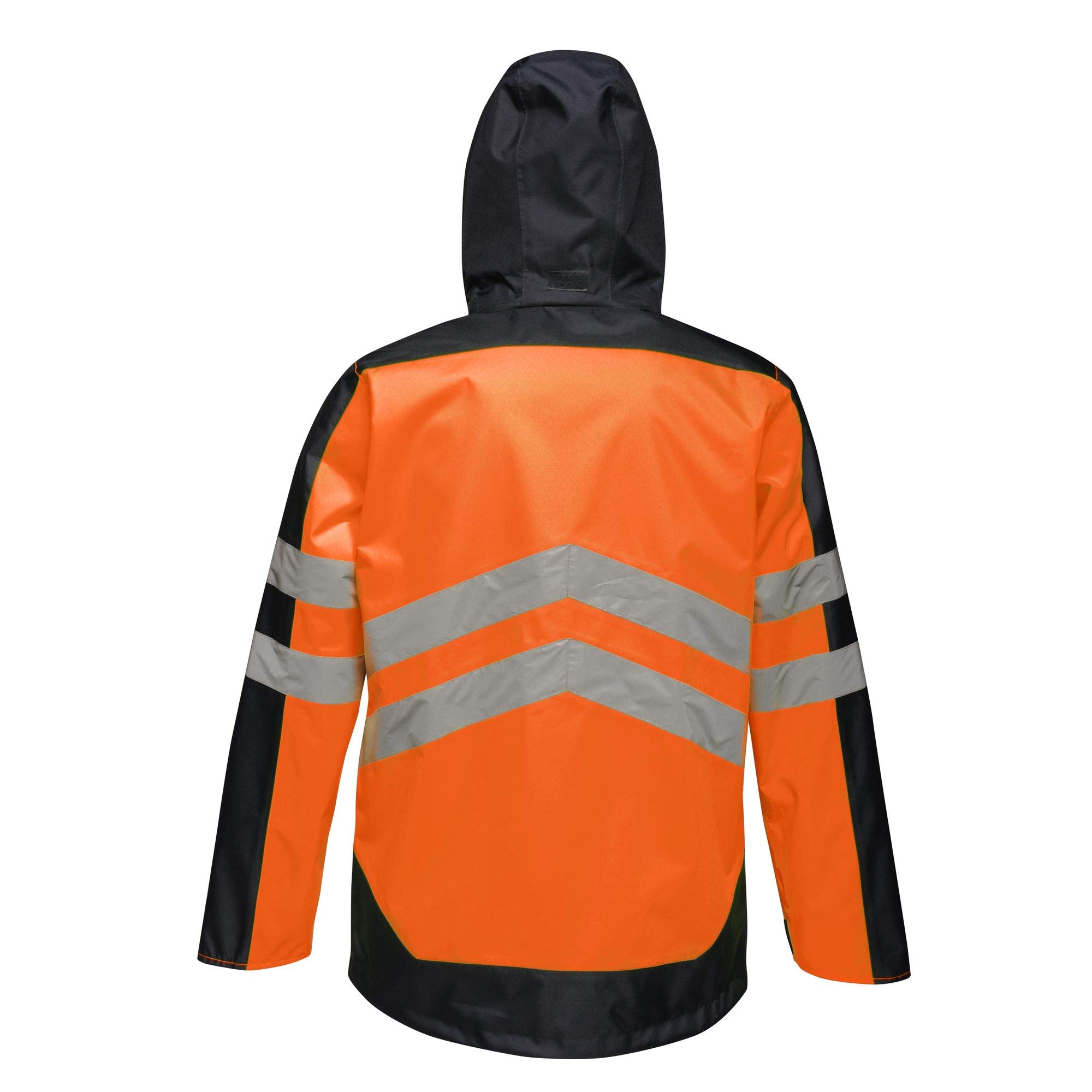 Regatta TRA341 5LV50 Professional Hi-Vis Waterproof and Breathable Insulated Jacket, Orange/Navy, S