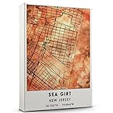 Sea Girt Map Poster, New Jersey Map Art Poster, Map