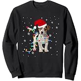 Funny Jack Russell Terrier Christmas Light Dog Puppy Xmas Sweatshirt