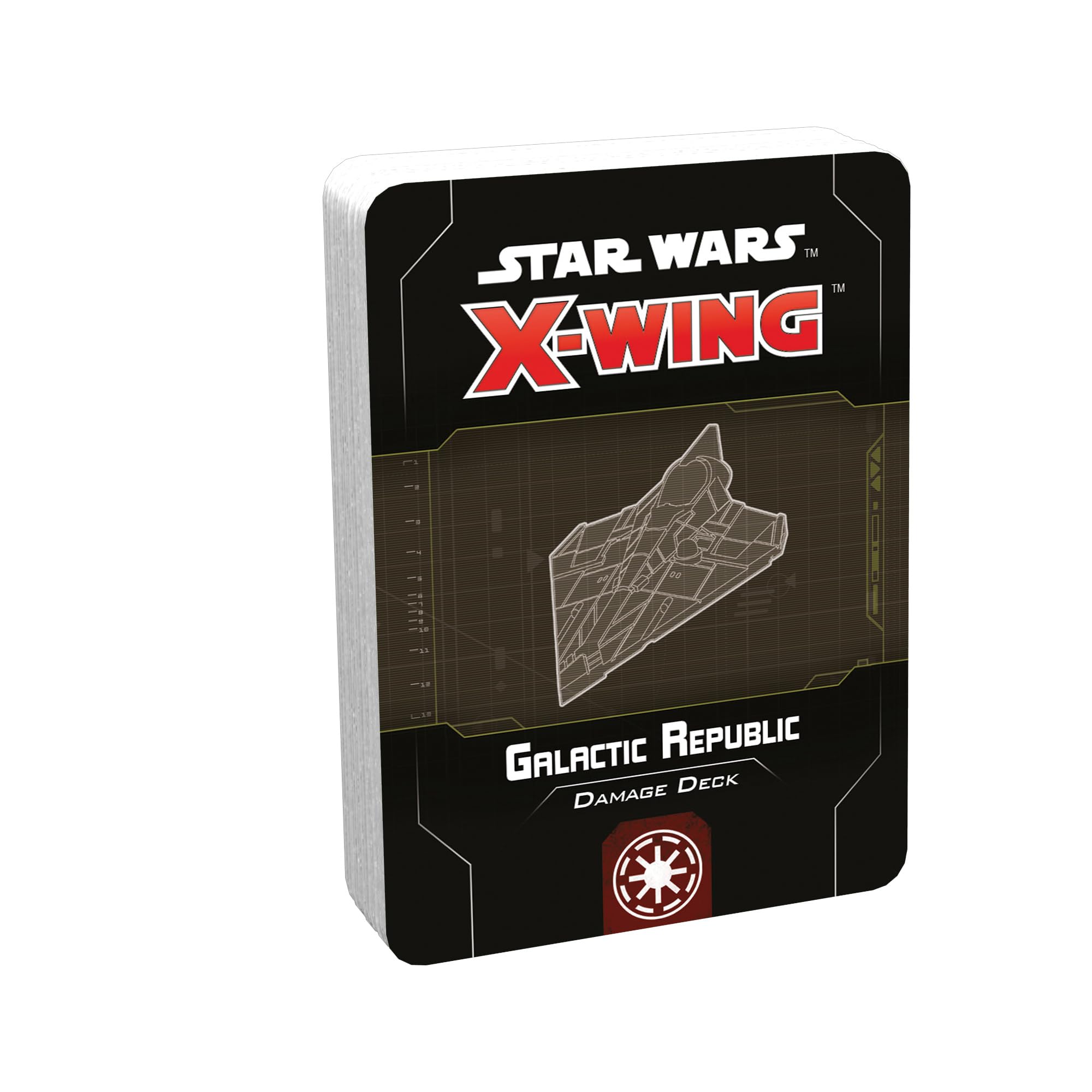Fantasy Flight Games - Star Wars X-Wing Second Edition: Star Wars X-Wing: Galactic Republic Damage Deck - Miniature Game