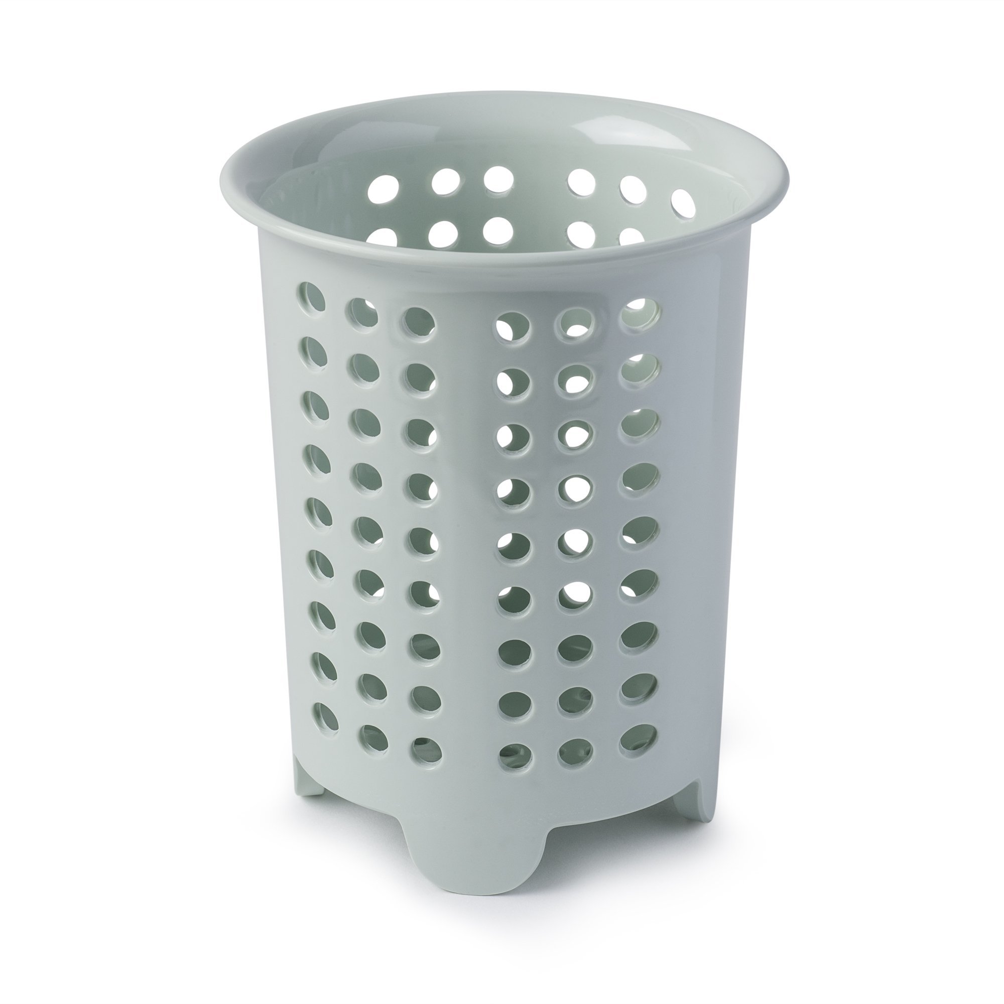 Zeal Melamine Cutlery Drainer/Utensil Pot Sage Green, 14 x 14 x 17 cm