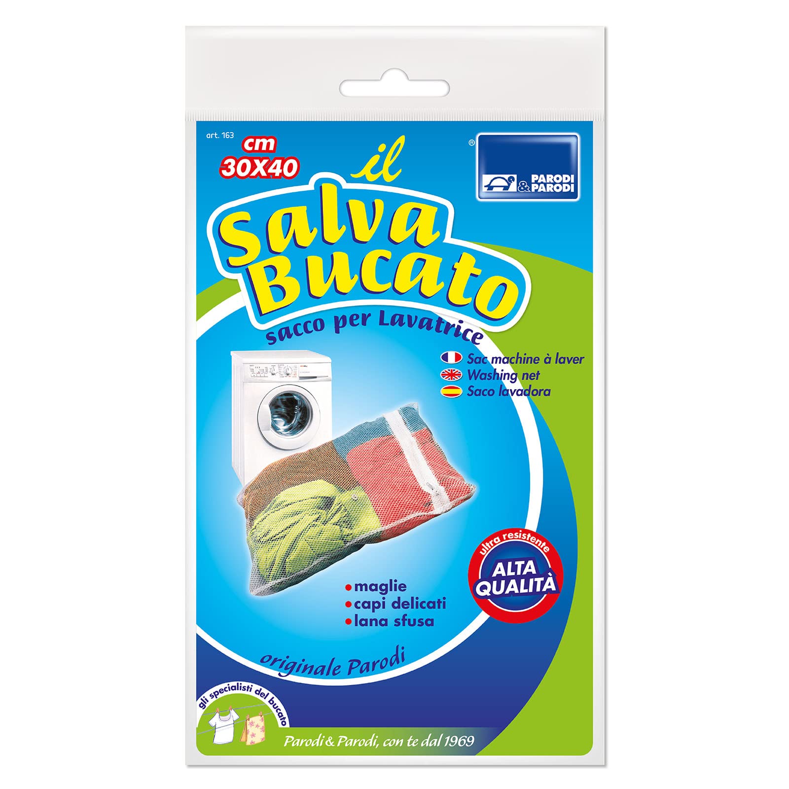 Parodi & Parodi Laundry Bag Washing Machine Small, Nylon, white, 14 x 24 x 5 cm