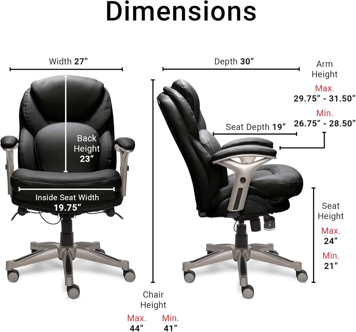 Amazon Com Serta Works Ergonomic Executive Office Chair With Back
