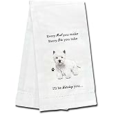 E&S Pets 711-45 Westie, West HIghland Terrier Dog Kitchen Towel, Off-white