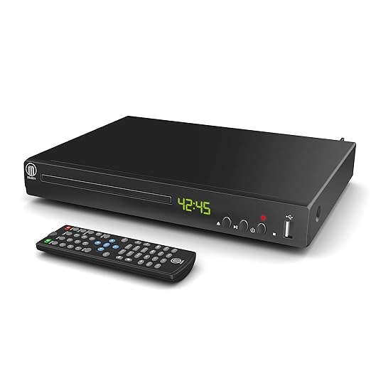 MAJORITY Towers DVD-Player - Verschiedene Regionen 1-6 - USB-Eingang - HDMI, MP3, JPEG - Fernbedienung, RCA-Kabel für TV-Ansc