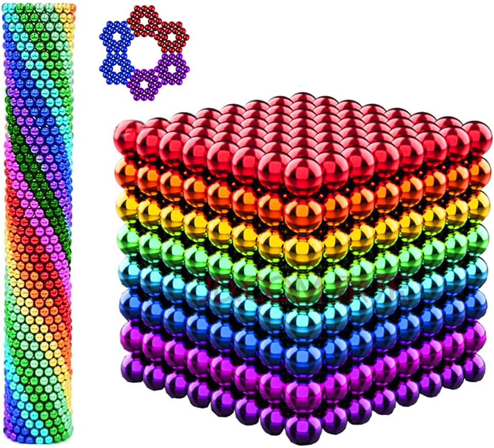 Photo 1 of 1015PCS-3MM, Desk Fidget Toys Set,Fidget Toys for Adults, Desk Fidgets Toys for Office Stress,Adults Magnet -Beads Putty Toy Slime 16+ (C155)