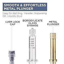 Bitomic 1ML Borosilicate Glass Syringe with Golden