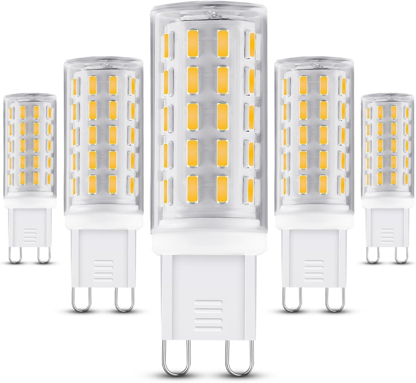 G9 Led Bulb, 5W G9 Base Led Bulb, 50W Equivalent, Warm White (3000K), 5 Pack