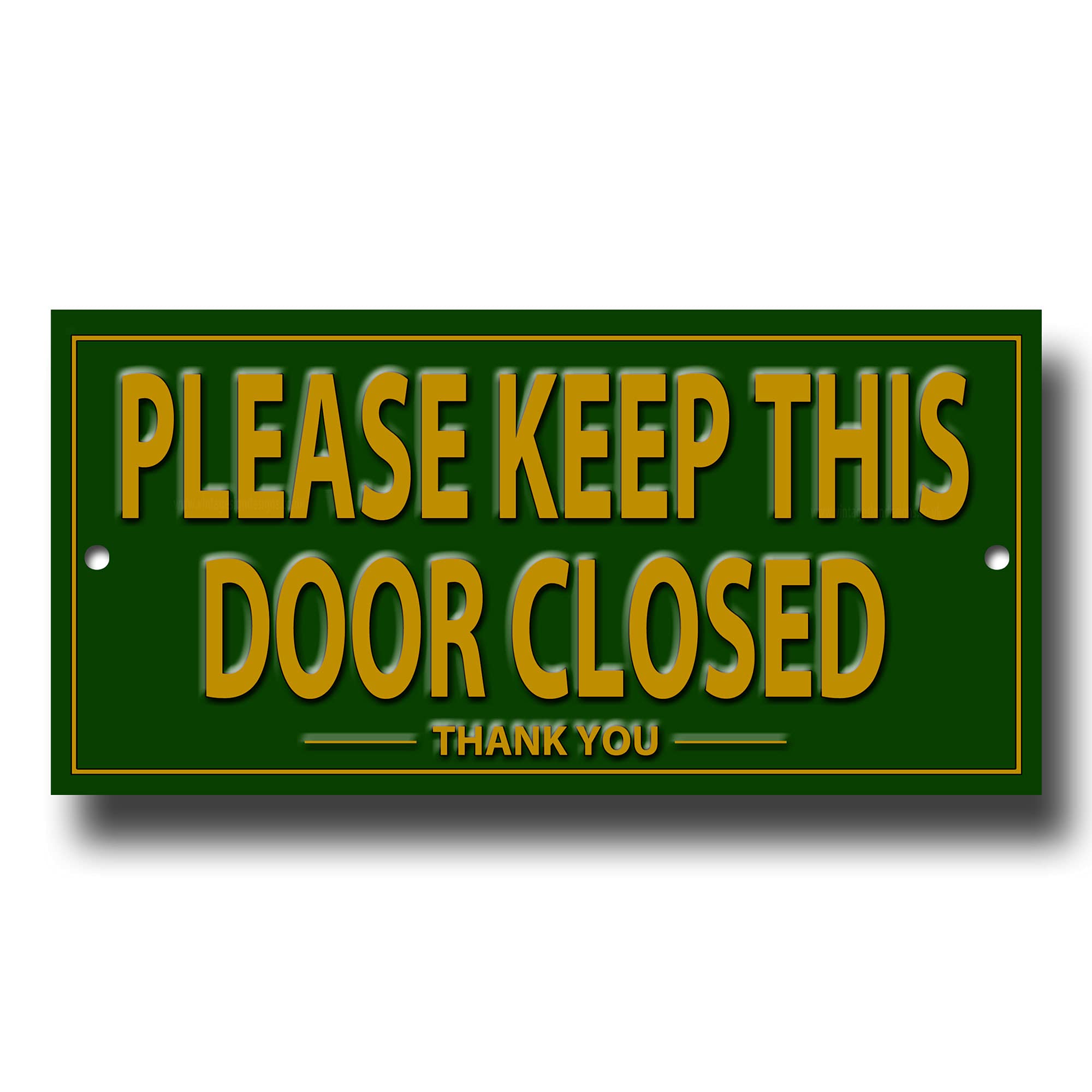 Vintage Sign Designs PLEASE KEEP THE DOOR CLOSED Green Metal Door Sign