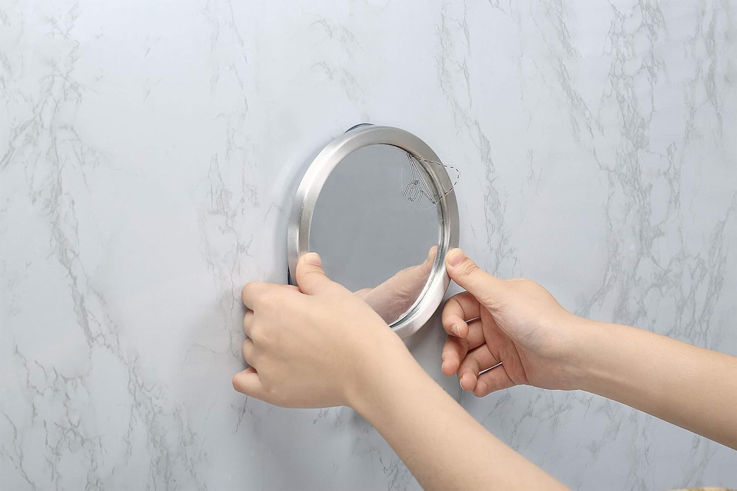 Ettori Fog-Free Shower Mirror Bathroom Fogless Shaving Bathtub Power Lock Suction: Kitchen & Dining