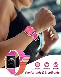 Nylon Loop Sport Band Compatible with Apple Watch