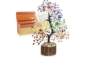 TATOODAA 7 Chakra Crystal Tree of Life - Upgrade Gift Box, Christmas Gifts, Unique Birthday Gifts for Women, Chakra Healing Stones Trees for Desk Decor, Positive Energy, New House Warming Gift, Gifts for Mom