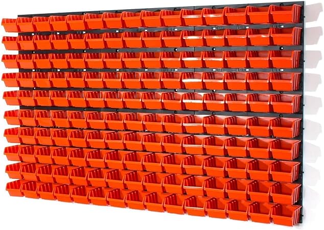 150 cubos de almacenamiento de tamaño XS, color naranja y negro con