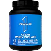 Rule 1 Proteins Clear Whey Isolate, Blue Raspberry, 20 Servings | 20g All-Whey Isolate Protein Mix, Over 9g EAAs, 90 Calories, Zero Sugar, Easy to Digest, Light, Crisp, and Refreshing Taste