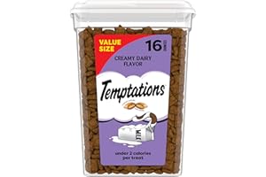 Temptations Classic Crunchy and Soft Cat Treats, Creamy Dairy Flavor, 16 oz. Tub