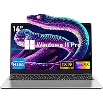ノートパソコン 16インチ N100 16GB 512GB Windows11 Notebook para jogos FUNYET de 16 polegadas, Windows 11 Pro 2025