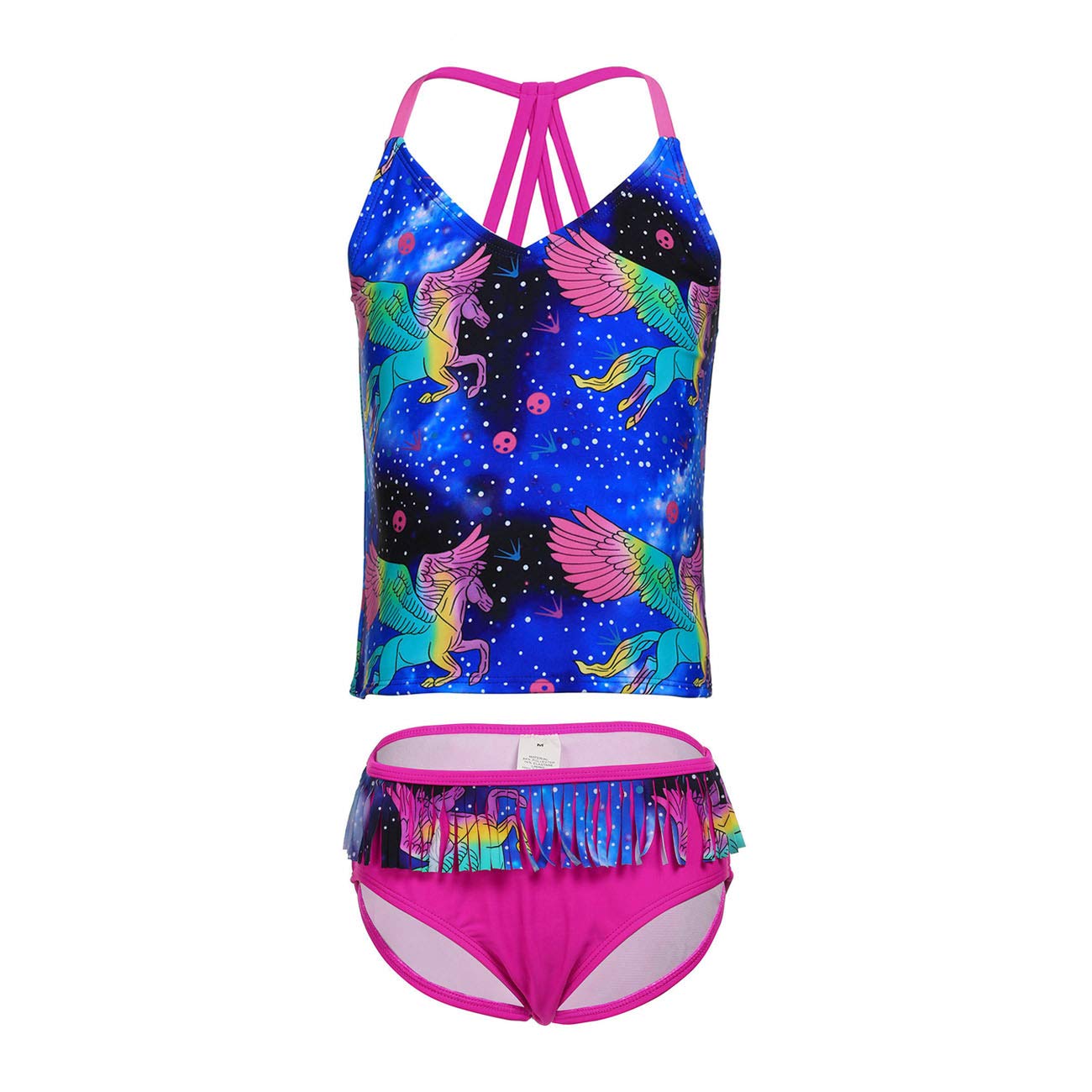 DAYU Girls' Summer Dream Tankini Two Piece Swimsuit