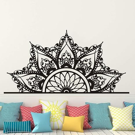Buy Fashion Bed Decoration Headboard Wall Sticker Half Mandala Om