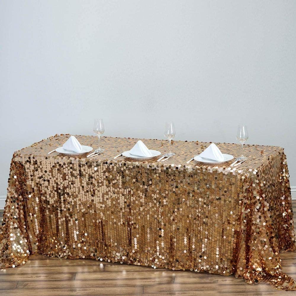 Best copper sequin table cloth