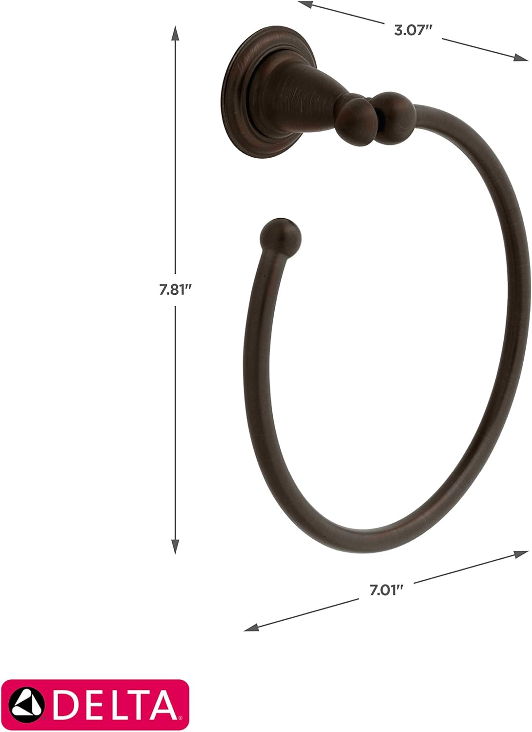 Delta Faucet 75046RB Victorian Towel Ring, SpotShield Venetian Bronze - Faucet O Rings - 