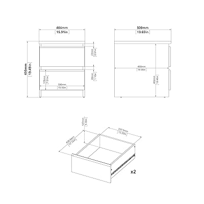 Buy Tvilum 2 Drawer Nightstand Black Matte Online In Germany B084xtf19d