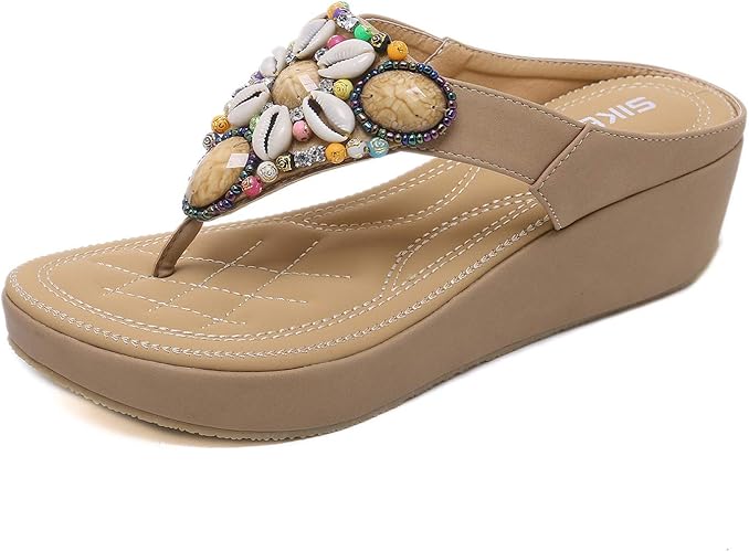 womens toe post wedge sandals
