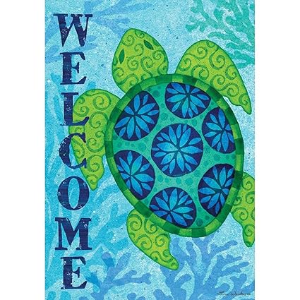 Amazon Com Sea Turtle Standard Size Decorative Double Sided