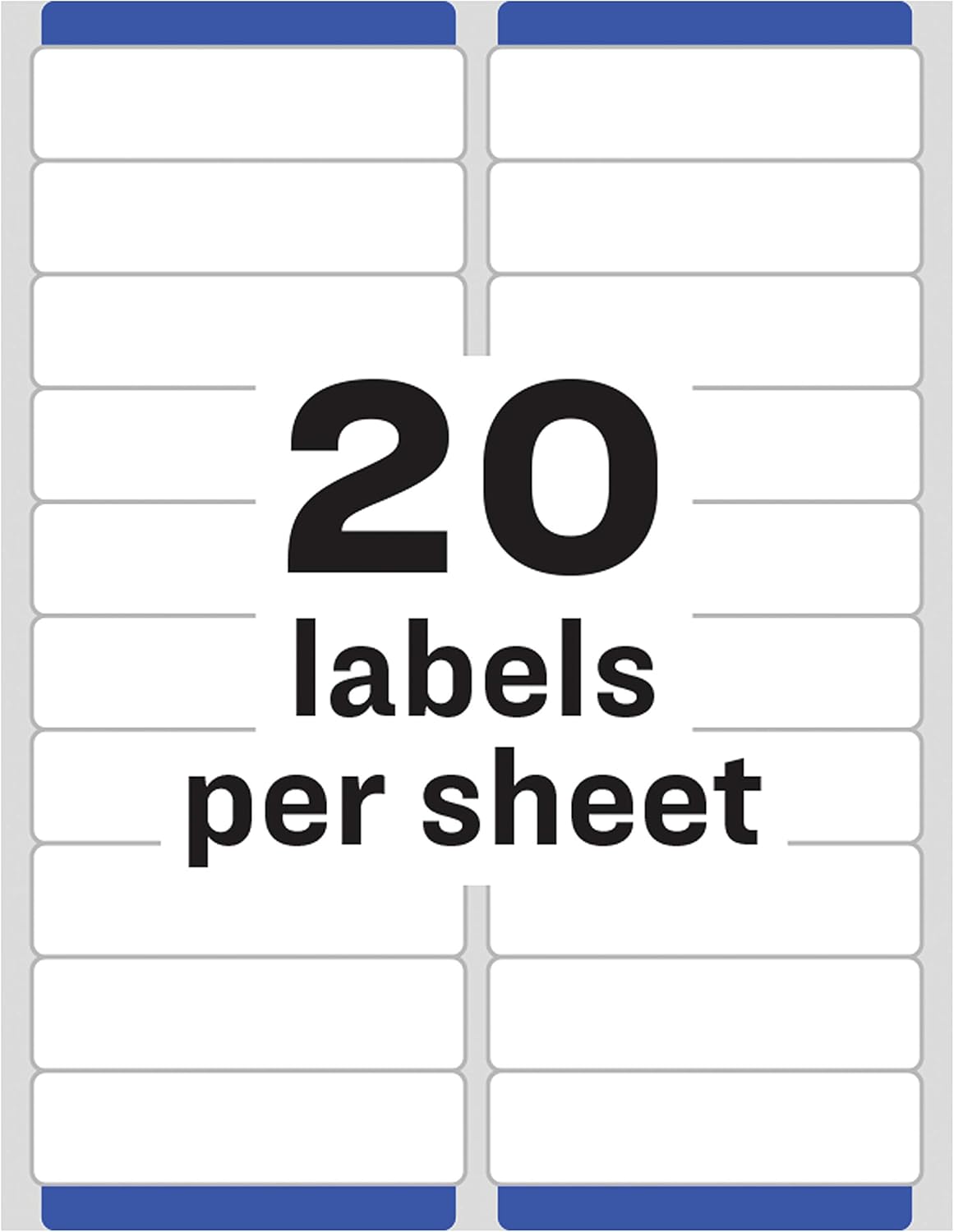 Avery Address Labels with Sure Feed for Laser Printers, 1" x 4", 2, 000 Labels, Permanent Adhesive (5161), White : Address Labels : Office Products
