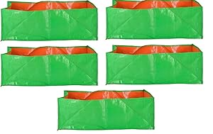 Evergreen Terrace Gardening Leafy Vegetable Green Grow Bag (24 X 12  X 9 ) - (Pack Of 5 )