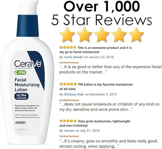 cerave pm facial moisturizing lotion breakout