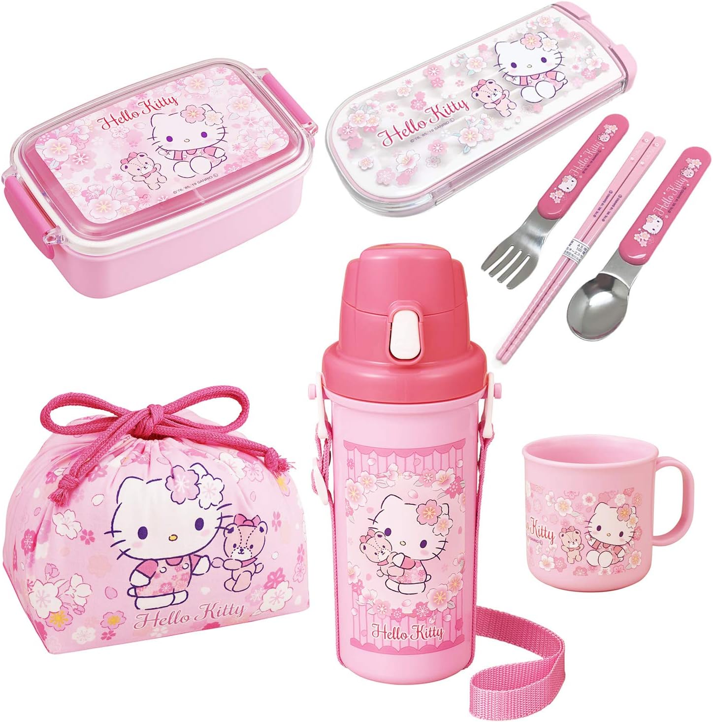 Amazon Co Jp Osk 弁当箱 ハローキティ ランチ 5点セット 日本製 ホーム キッチン