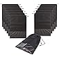 12PCS Travel Shoe Bags Non-Woven Storage with Rope for Men and Women Large Shoes Pouch Packing Organizers, Black