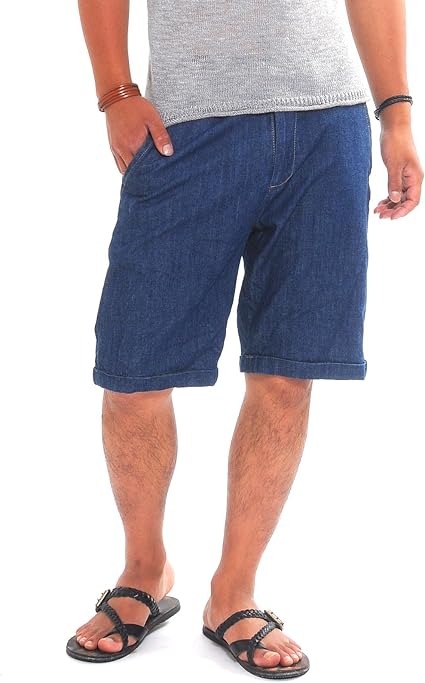 Amazon スペイド Spade ショートパンツ メンズ デニム ショーツ ハーフパンツ W123 M ネイビー ショートパンツ 通販