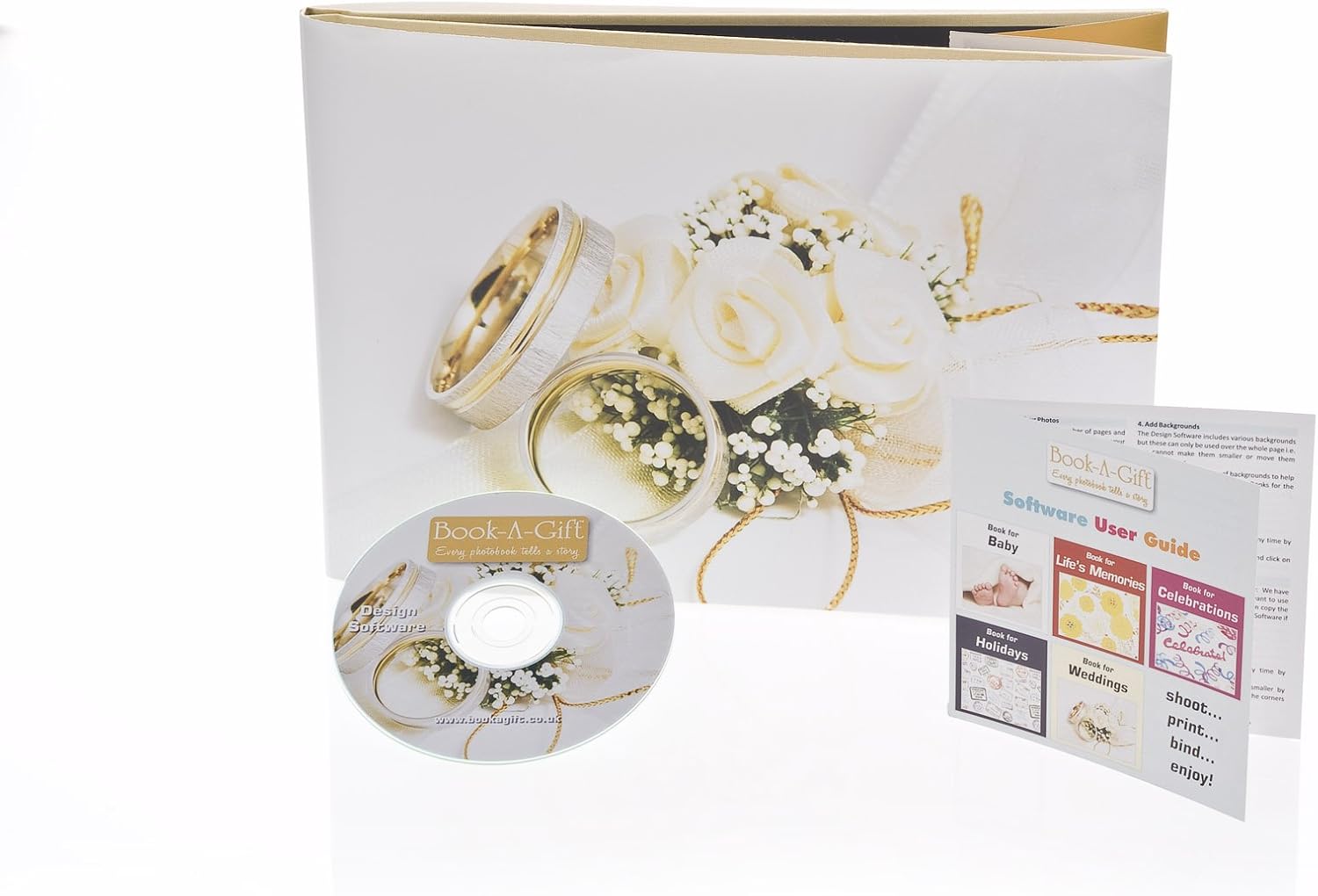 Book A Gift Photo Album, Gold, Standard