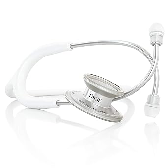 Amazon Com Mdf Instruments Mdf777 29 Md One Stainless Steel Premium Dual Head Stethoscope Free Parts For Life Lifetime Warranty White Health Personal Care