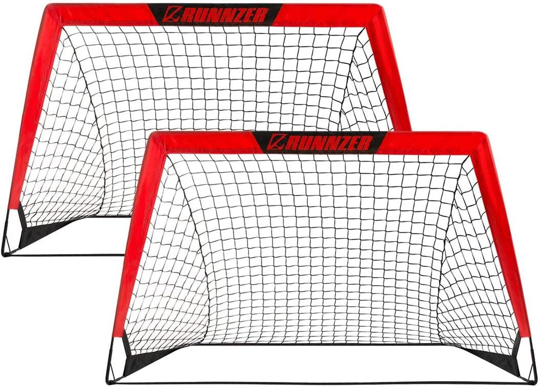 Portable Soccer Goal, Pop Up Soccer Goal Net for Backyard Training Goals for Soccer, Set of 2 with Carry Case, 3.3'/4.5'x 2.5' : Sports & Outdoors