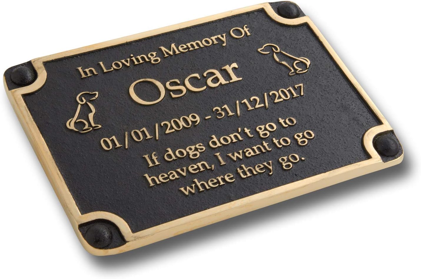 The Metal Foundry Personalised Dog Memorial Metal Plaque