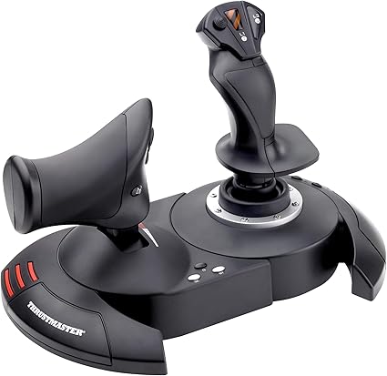 Thrustmaster T Flight Hotas X Joystick Et Manette Des Gaz Avec Double Gouvernail Boutons Et Axes Reprogrammables Manche Avec Rotation Gachette De Tir Compatible Pc Usb Amazon Fr Jeux Video