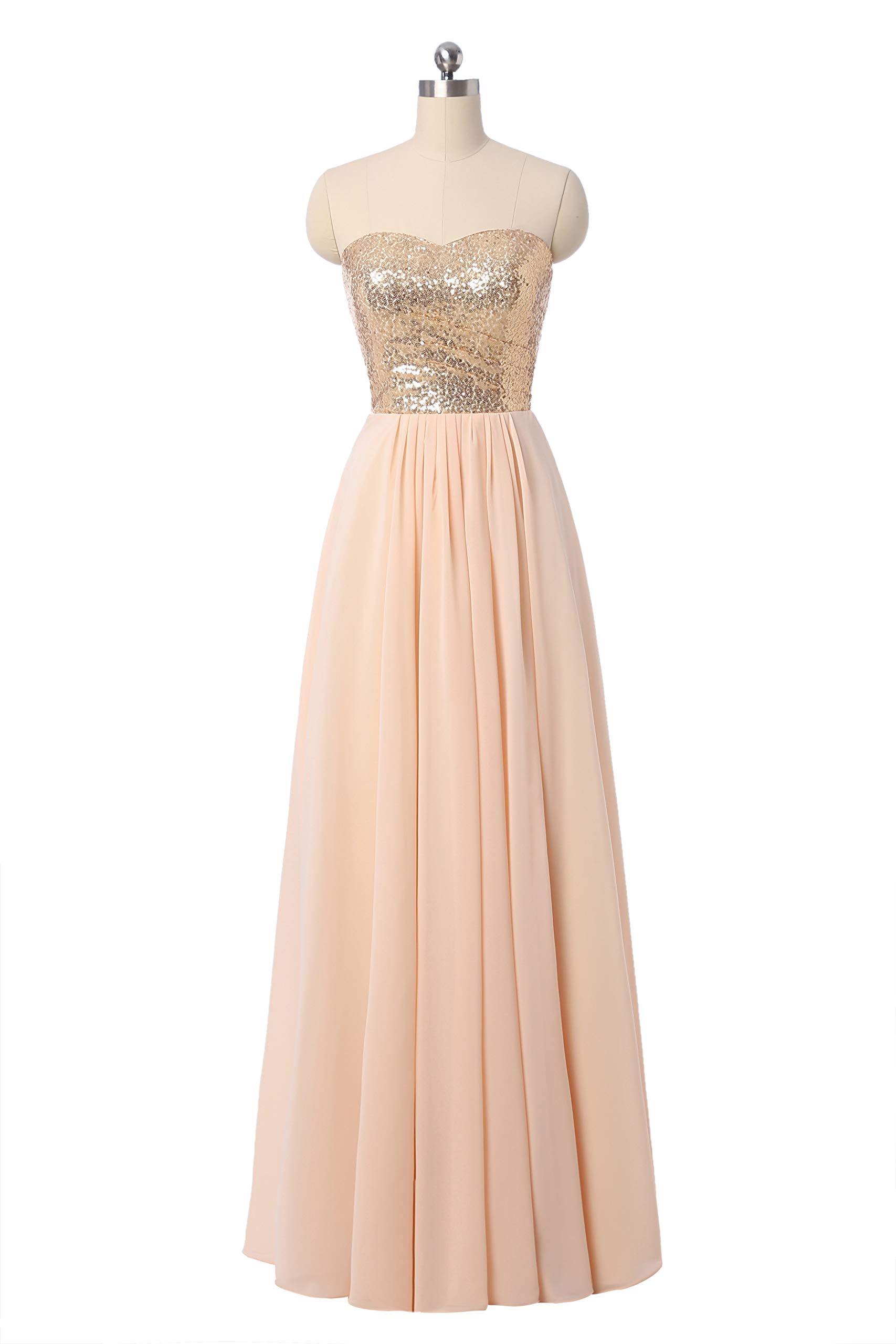 rose gold sweetheart dress