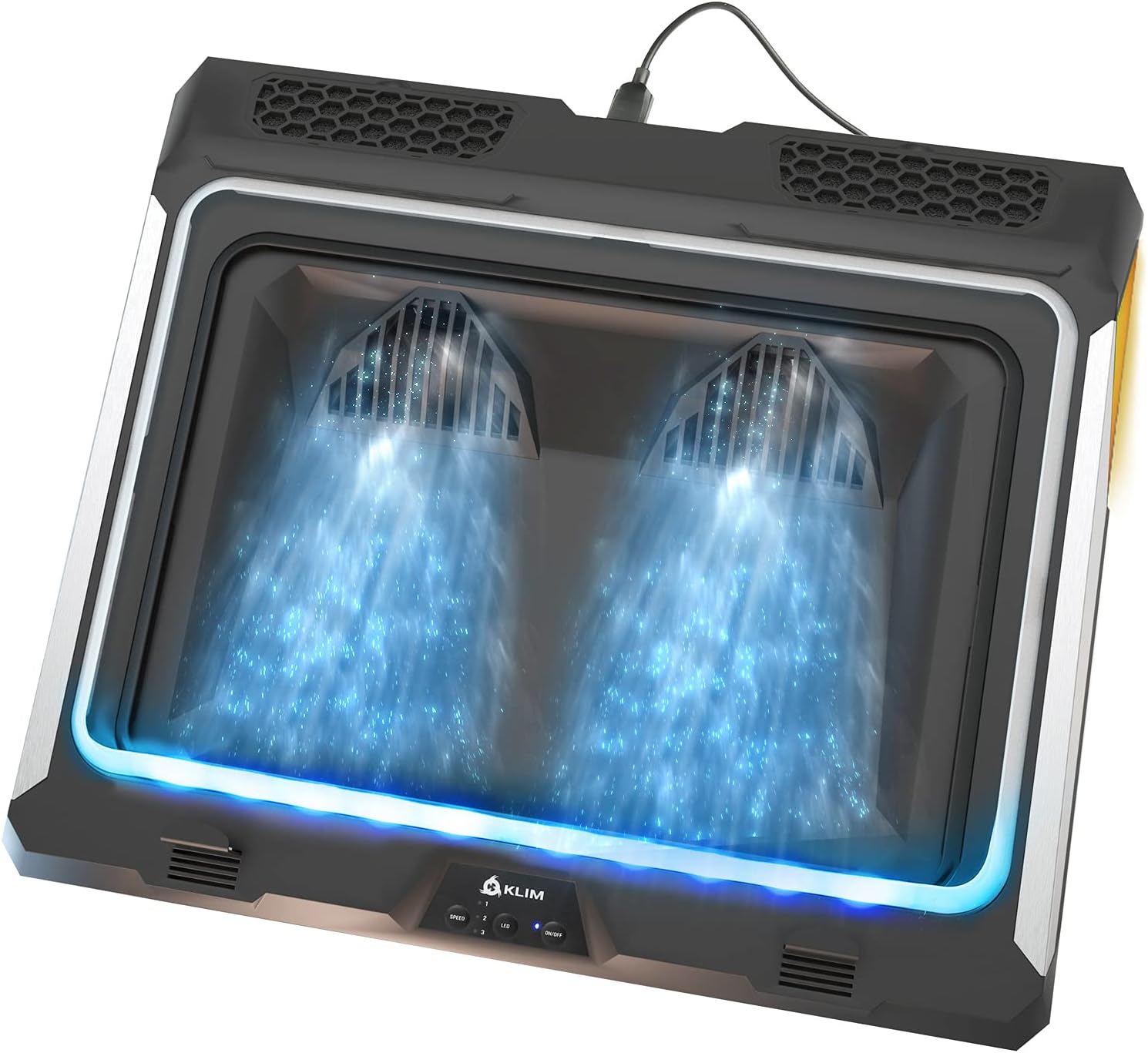 Klim Mistral Laptop Cooling Pad | Powerful Turbo-Fan (4500 RPM) Laptop Cooler | Rubber Ring Seal for Maximum Performance | Avoid Overheating and Protect Your Gaming Laptop | 14-17 inches | New 2021