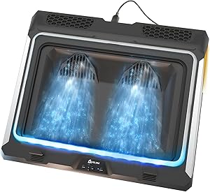 Klim Mistral Laptop Cooling Pad | Powerful Turbo-Fan (4500 RPM) Laptop Cooler | Rubber Ring Seal for Maximum Performance | Avoid Overheating and Protect Your Gaming Laptop | 14-17 inches | New 2021