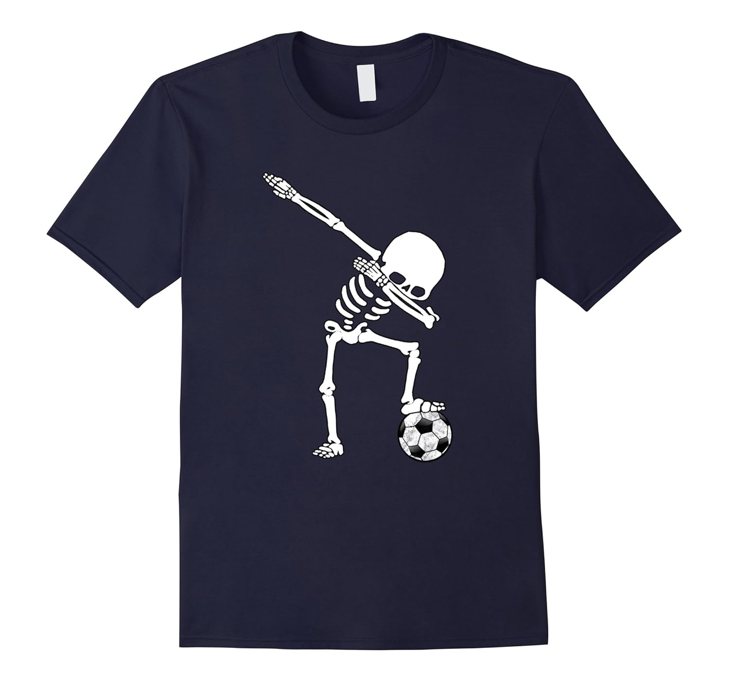 Soccer Skeleton Dabbing Ball Funny Halloween T-Shirt-Rose