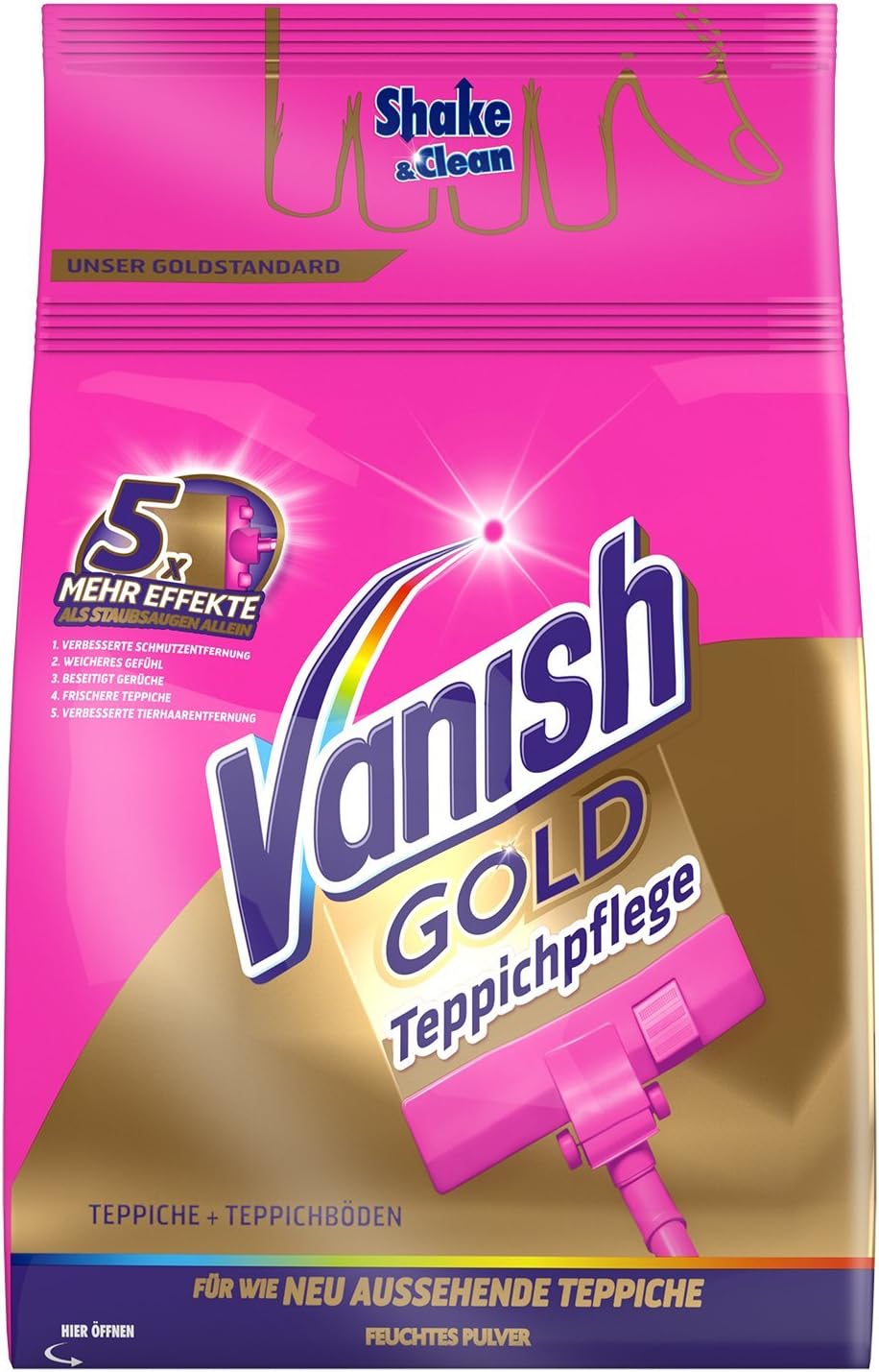 Vanish Power Powder Clean & Fresh Large Area Carpet Cleaner, 1er Pack