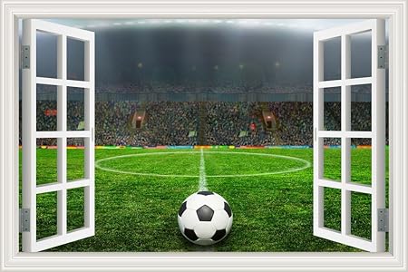 Soccer Match Scenery 3d Wall Sticker Bedroom Decor Vinyl
