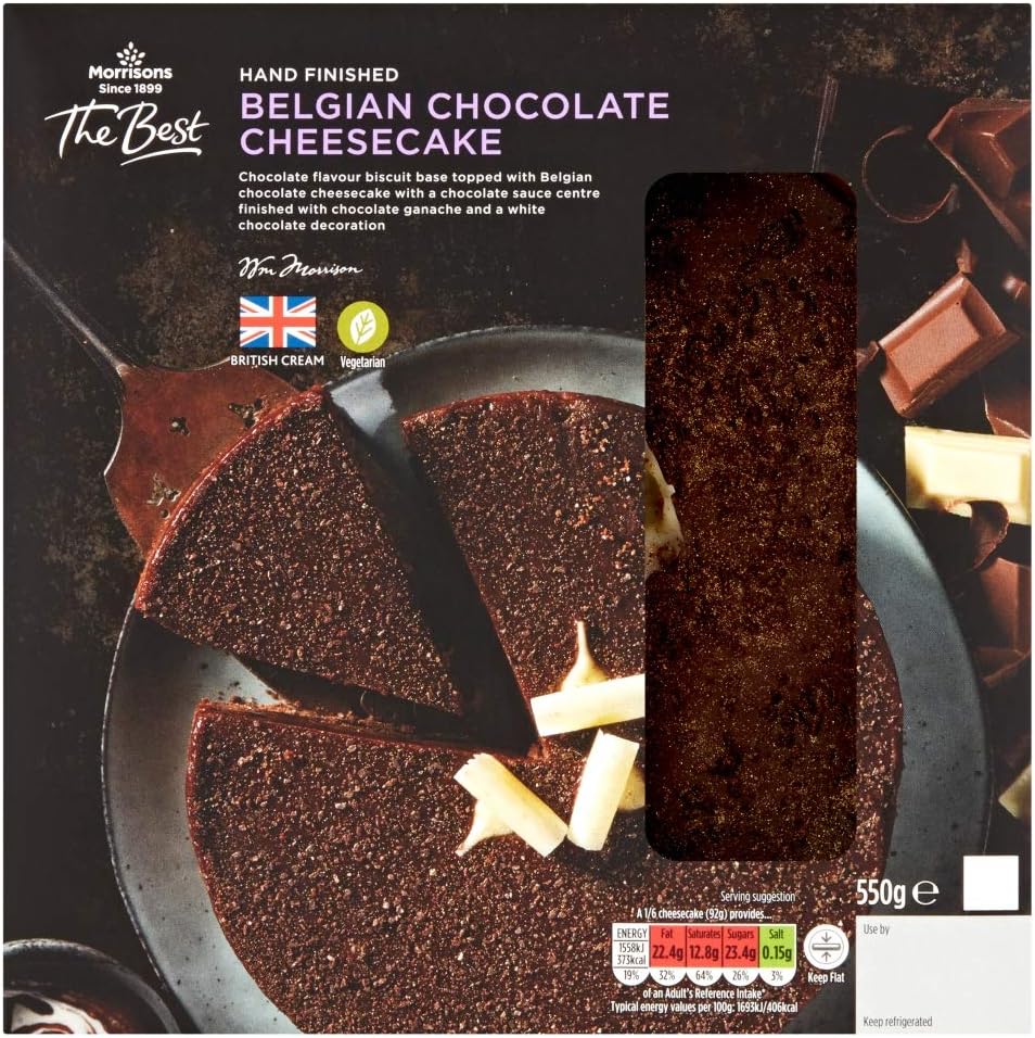 Morrisons The Best Belgian Chocolate Cheesecake, 550 g Amazon.co.uk