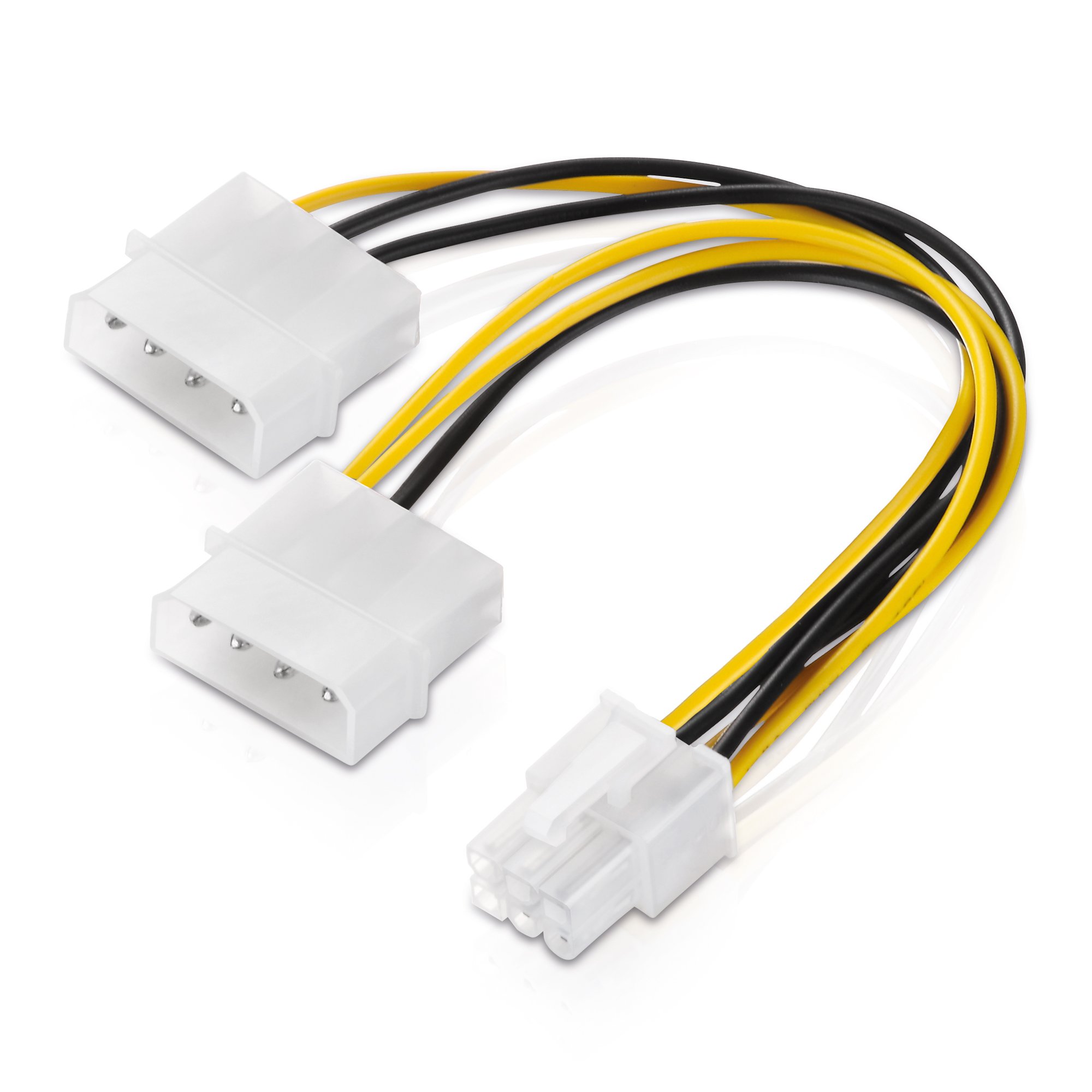 6-Pin Graphics Card Power Cable Adapter PCIe PCI-E PCI Express PEG 1x PC-Stromkabel